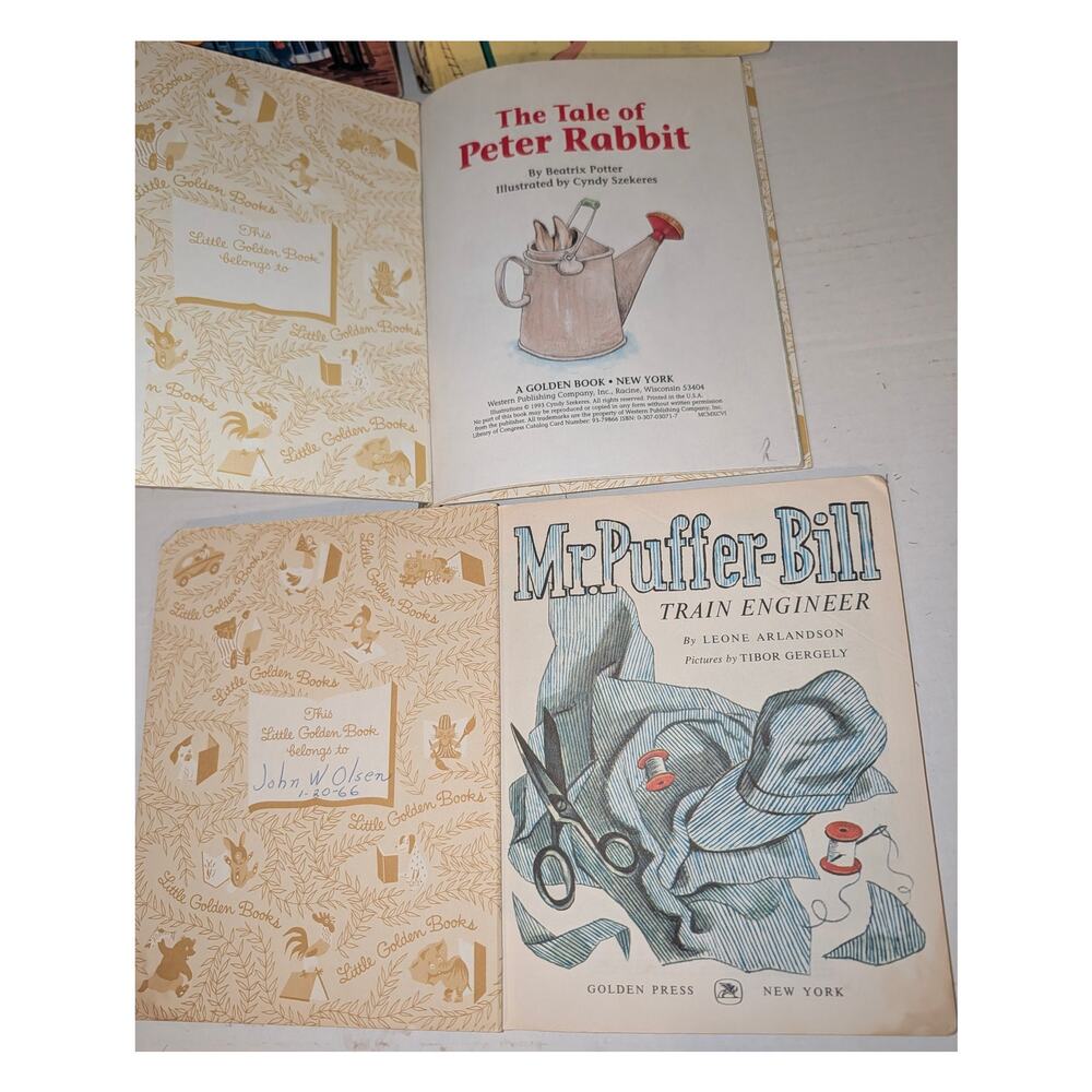 Vintage Lot 12 Little Golden Books 1960's - 90's Walt Disney Collectible - Picture 2 of 10